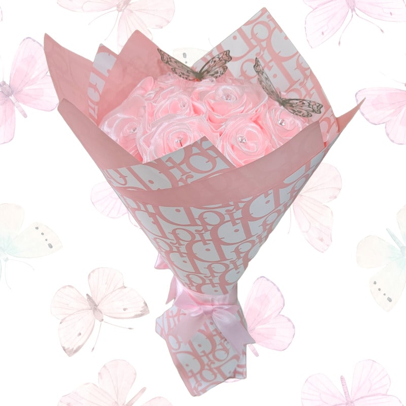 Ribbon Rose Bouquet - Μοναδικό Χειροποίητο Μπουκέτο Τριαντάφυλλων από Σατέν Κορδέλες