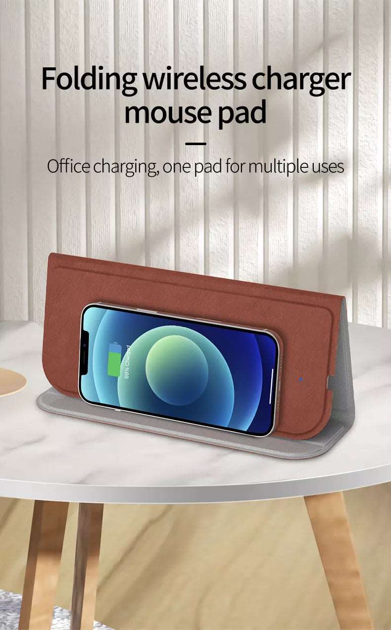 15W fast charging multi function desk mouse pad wireless charger